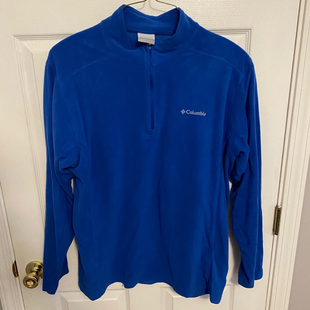 Columbia quarter zip blue sweater XL